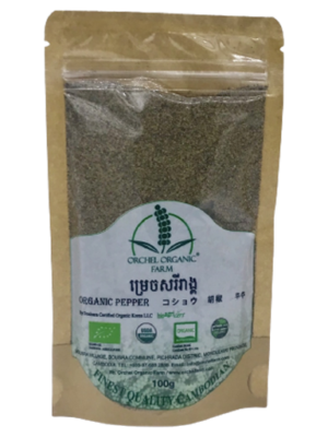 Organic ground black pepper 100g